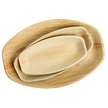 Elegant Disposable Palm Leaf Serving Platters Pack of 6