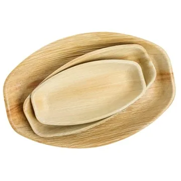 Elegant Disposable Palm Leaf Serving Platters Pack of 6