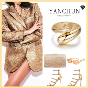 Stylish YANCHUN Gold Bangles for Women - Non Tarnish Jewelry