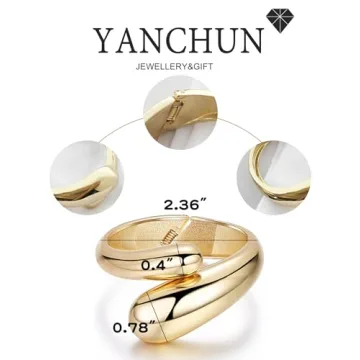 Stylish YANCHUN Gold Bangles for Women - Non Tarnish Jewelry