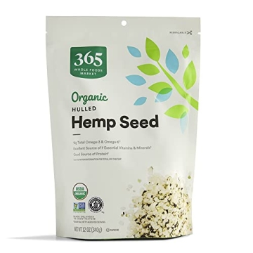 Organic Hemp Seeds by 365 Whole Foods, 12 Ounce