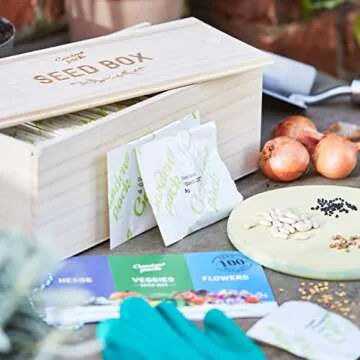 Garden Pack Grow Your Own Kit - 75 Varieties of Herb, Flower and Vegetable Seeds - Gardening Gifts for Men and Women with 30,000 Seeds for Planting
