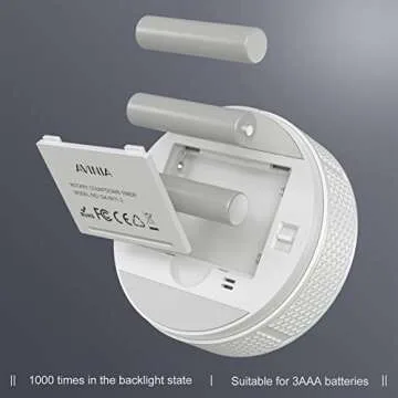 AVINIA Digital Kitchen Timers, Visual timers Large LED Display Magnetic Countdown Countup Timer for Classroom Cooking Fitness Baking Studying Teaching, Easy for Kids and Seniors White