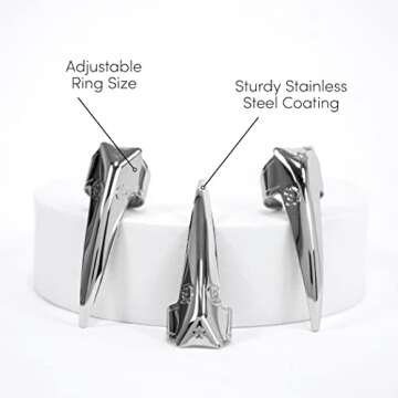 Adjustable Pinky Hair Parting Tool for Precise Braiding & Weaving