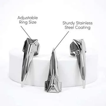 Adjustable Pinky Hair Parting Tool for Precise Braiding & Weaving