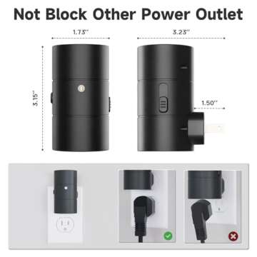 NIORSUN Night Lights Plug Into Wall,Plug in Night Light with 3 Light Modes,Ultra-Slim Design,Dusk to Dawn Sensor,0-100LM Dimmable Night Light for Hallway Bathroom Stairway Bedroom,Black,2 Pack