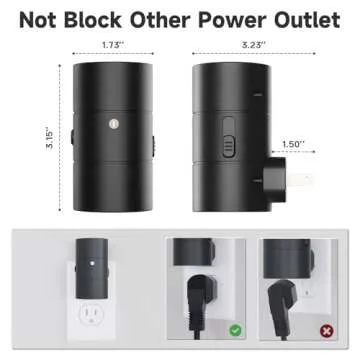 NIORSUN Night Lights Plug Into Wall,Plug in Night Light with 3 Light Modes,Ultra-Slim Design,Dusk to Dawn Sensor,0-100LM Dimmable Night Light for Hallway Bathroom Stairway Bedroom,Black,2 Pack