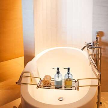 owandan Clear Glass Soap Dispenser 18 oz, 2 Pack Hand Dish Soap Dispensers Bathroom with Stainless Steel Pump, Refillable Kitchen Liquid Decorative Bottles for Hand Sanitizer, Lotion