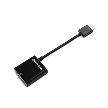 Cable Matters Unidirectional HDMI to VGA Adapter, VGA to HDMI Converter, Black