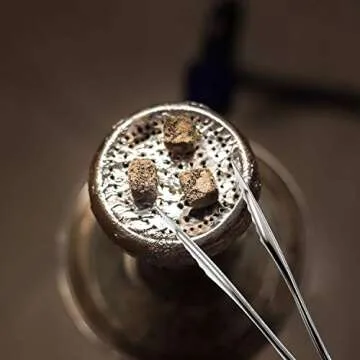 2 Packs Tongs Sets Stainless Steel Charcoal Tongs Metal Narguile Shisha Coals Tongs with Long Pokers Accessories Tong Clips