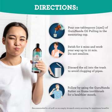 GuruNanda Coconut & Mint Oil Pulling with Whitening Strips