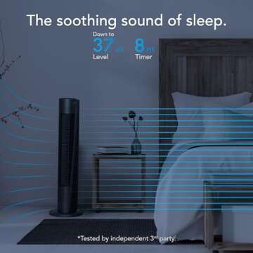 Vornado OSC84 Tower Fan with Remote Control - Efficient & Stylish