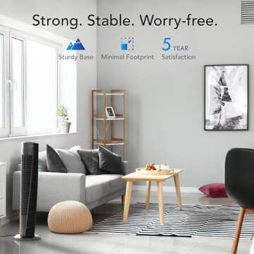 Vornado OSC84 Tower Fan with Remote Control - Efficient & Stylish