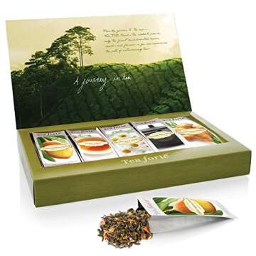 Tea Forte Single Steeps Loose Leaf Classic Tea Sampler, Assorted Variety Tea Box, Single Serve Pouch...