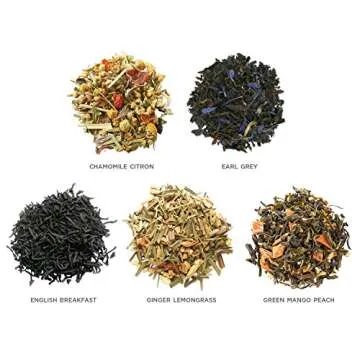 Tea Forte Single Steeps Loose Leaf Classic Tea Sampler, Assorted Variety Tea Box, Single Serve Pouches, 15 Count (Pack of 1)