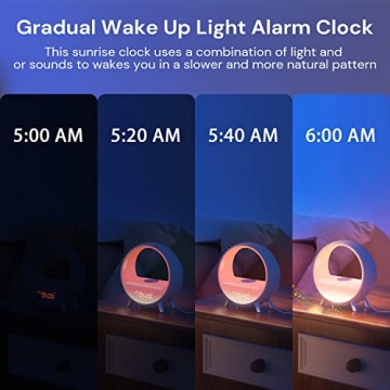 Dekala Arches Alarm Clock with Wireless Charging & Sound Machine