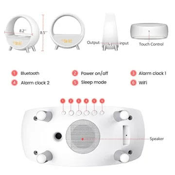 Dekala Arches Alarm Clock with Wireless Charging & Sound Machine
