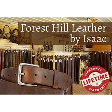 Amish Made Heavy Duty 1-1/2" Leather Belt for Holsters