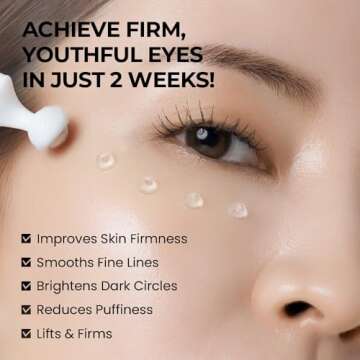 [SKIN&LAB] Bakuchiol Eye Serum with Caffeine, Roll-on Korean Under Eye Serum, Anti-Aging Wrinkle Car...