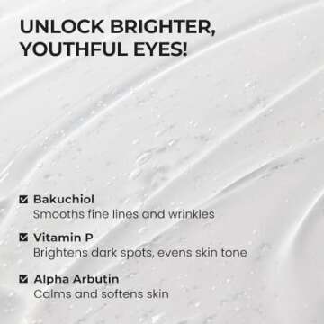 [SKIN&LAB] Bakuchiol Eye Serum with Caffeine, Roll-on Korean Under Eye Serum, Anti-Aging Wrinkle Care for Fine Lines, vegan, cruelty-free, 0.5 fl. Oz