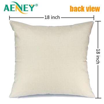 AENEY Christmas Decorations Pillow Covers 18x18 Set of 4, Red Stripe Rustic Winter Holiday Throw Pillows Farmhouse Christmas Decor for Home, Xmas Cushion Cases for Couch A304-18