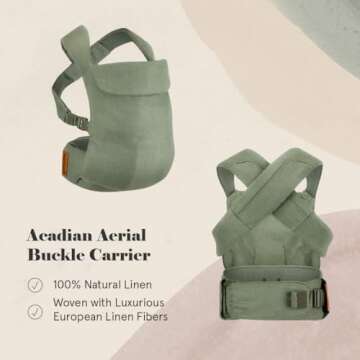 WildBird - Aerial Carrier - 7 to 45 lbs - for Moms, Dads & Caregivers - 100% Natural European Linen ...