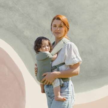 WildBird - Aerial Carrier - 7 to 45 lbs - for Moms, Dads & Caregivers - 100% Natural European Linen Fibers - Versatile & Adjustable - Small Size - Acadian Fabric