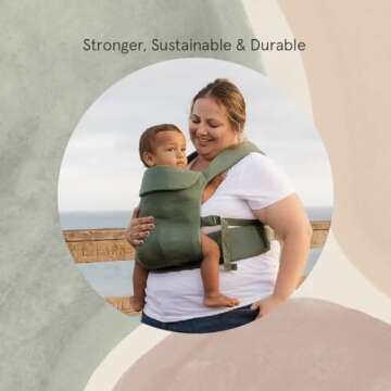 WildBird - Aerial Carrier - 7 to 45 lbs - for Moms, Dads & Caregivers - 100% Natural European Linen Fibers - Versatile & Adjustable - Small Size - Acadian Fabric