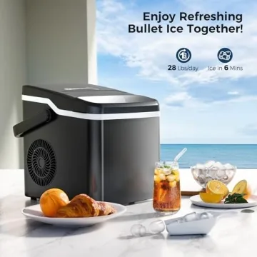 Kismile Countertop Ice Maker 28Lbs/Day Portable