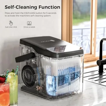 Kismile Countertop Ice Maker 28Lbs/Day Portable