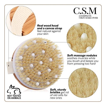 CSM Dry Body Brush for Exfoliation and Skin Renewal