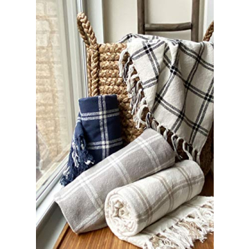 Charming Elrene Cozy Fringe Blanket - Farmhouse Chic