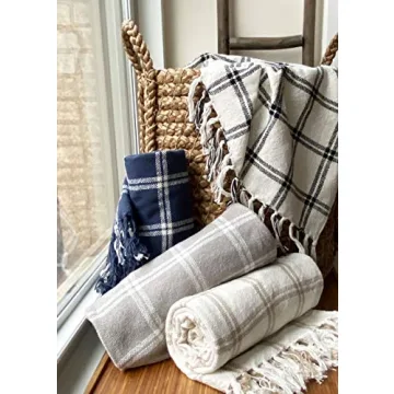 Charming Elrene Cozy Fringe Blanket - Farmhouse Chic