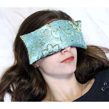 Candi Andi Handmade Luxe Serenity Eye Pillow - All-Natural Flaxseed & Lavender Scented – Weighted ...