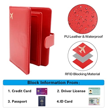 Melsbrinna RFID Passport Holder Stylish Travel Wallet