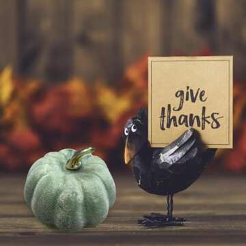 Gowfew Halloween Decoration Colorful Artificial Pumpkins Bulk Assorted Rustic Artificial Pumpkins Decorative Faux Foam pumpkin in Blue Green Teal for Fall Autumn Wedding (#3)