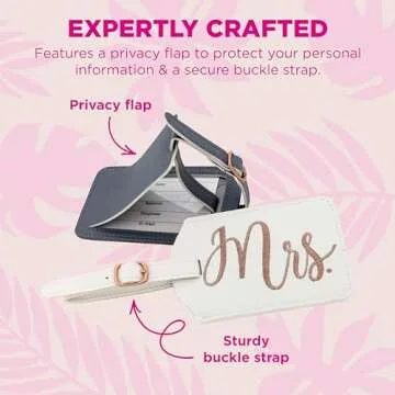 Miamica Mrs. & Mr. Luggage Tags – Perfect Couples Gift
