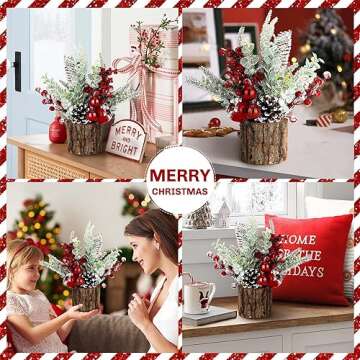 Charming Mini Christmas Tree Tabletop Holiday Decor