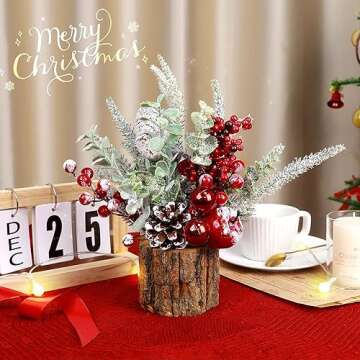Charming Mini Christmas Tree Tabletop Holiday Decor