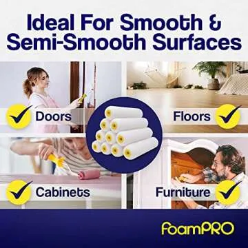 FOAM PRO 176-10 Foam Paint Roller Set for Perfect Finish