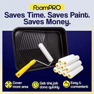 FOAM PRO 176-10 Foam Paint Roller Set for Perfect Finish