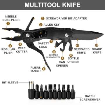 Gifts for Men Him Husband Valentines Day, Pocket Knife Multitool, Anniversary Birthday Gifts Idea fo...