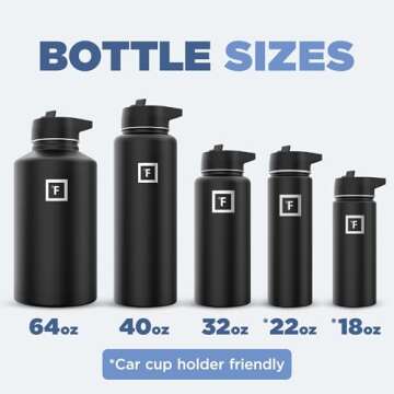 Iron Flask Camping Hydration Bottle with 3 Lids