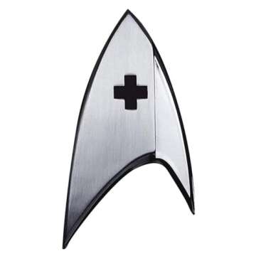 Quantum Mechanix Abysse Corp_BIJQMX004 Star Trek-Insignia Badge: Medical, Multi Colour