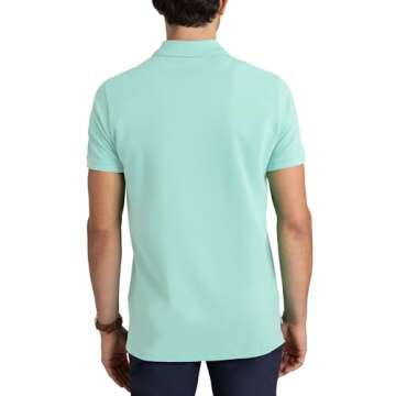 U.S. Polo Assn. Men's Classic Polo Shirt, Two-Button Closure Pique Polo Shirt, Summer Fashion Golf S...