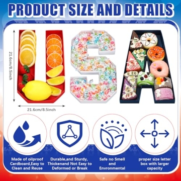 Nuogo USA Charcuterie Letter Set for Independence Day