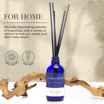 Xcleen Sandalwood Reed Diffuser Set for Home Fragrance