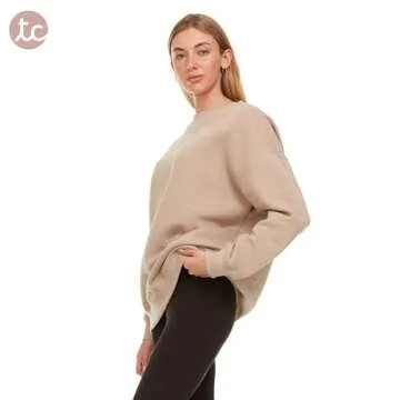 Threads Connect Women's Oversized Fleece Sweatshirt - Soft & Trendy