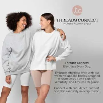 Threads Connect Women's Oversized Fleece Sweatshirt - Soft & Trendy
