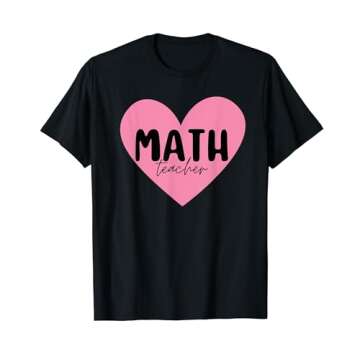 Valentine's Day Math Teacher Heart T-Shirt